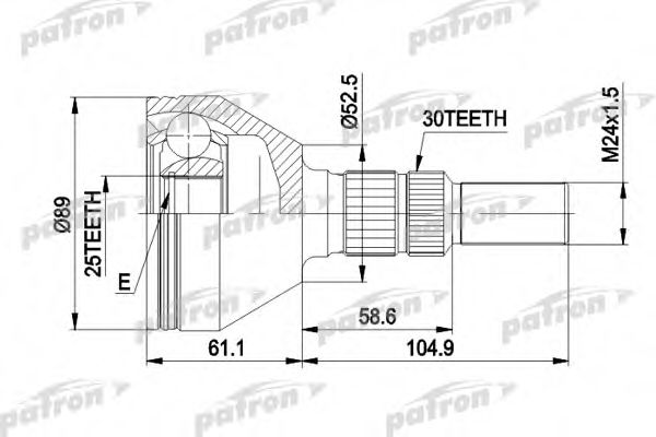 PATRON PCV1420 ШРУС для FIAT