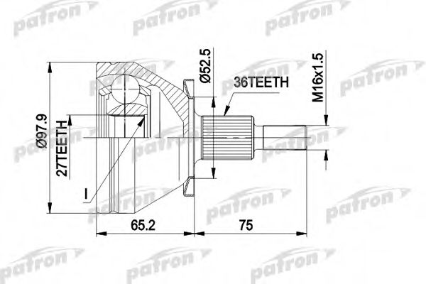 PATRON PCV1428 ШРУС для SEAT
