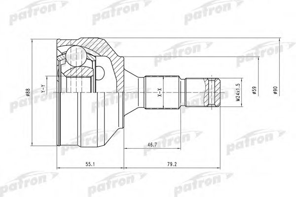PATRON PCV1455 ШРУС для CITROEN