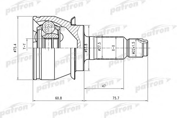 PATRON PCV1480 ШРУС для MINI