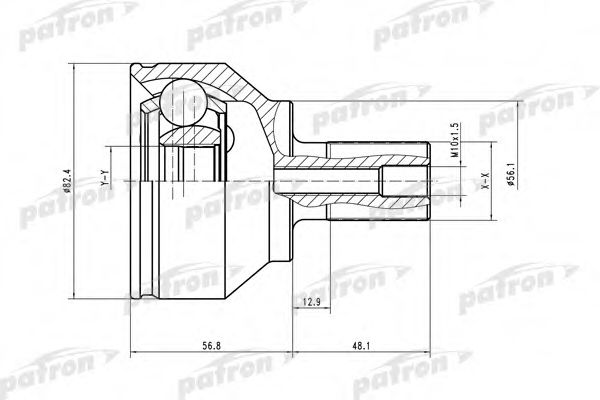 PATRON PCV1563 ШРУС для FORD