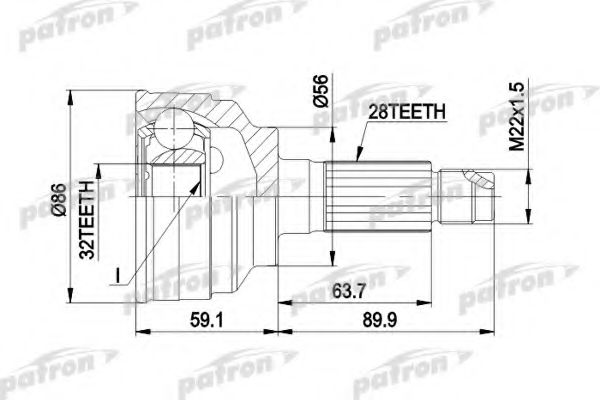 PATRON PCV3021 ШРУС для FORD USA