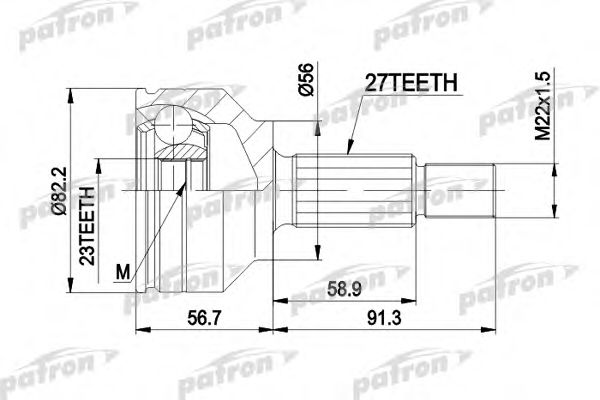 PATRON PCV3610 ШРУС для FORD
