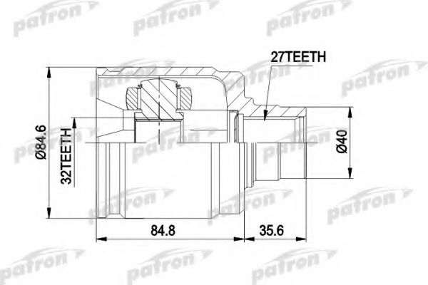 PATRON PCV4016 ШРУС PATRON для HONDA