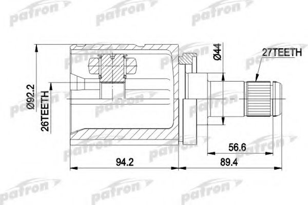 PATRON PCV5003 ШРУС для BMW