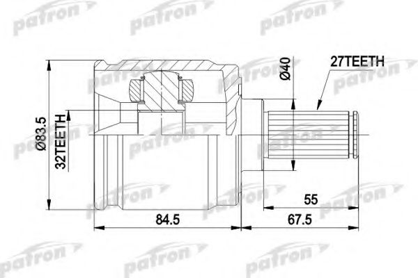 PATRON PCV5005 ШРУС PATRON для HONDA