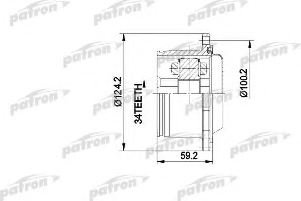 PATRON PCV5006 ШРУС для AUDI A3
