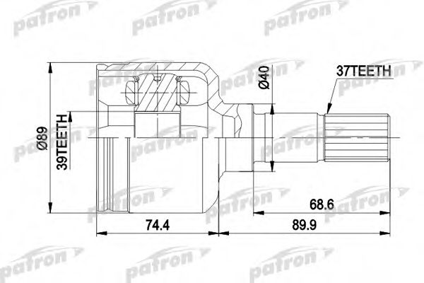 PATRON PCV5015 ШРУС для FIAT