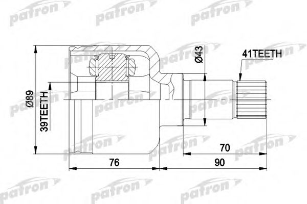 PATRON PCV5020 ШРУС для FIAT