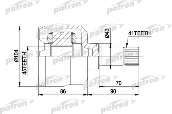 PATRON PCV5021 ШРУС для FIAT