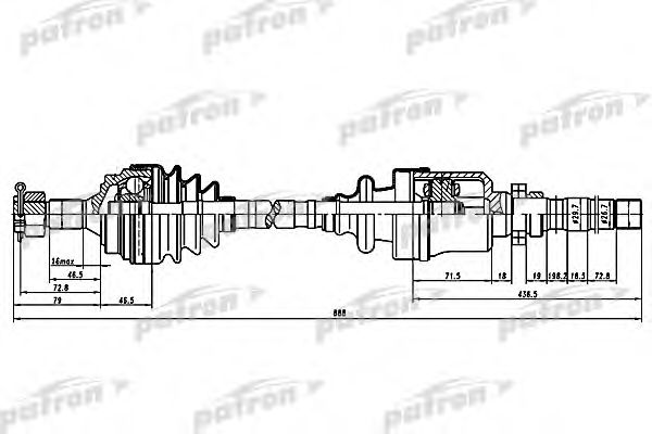 PATRON PDS0059 Сальник полуоси PATRON 