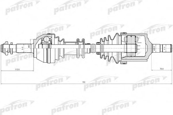PATRON PDS0082 Сальник полуоси для FIAT DUCATO
