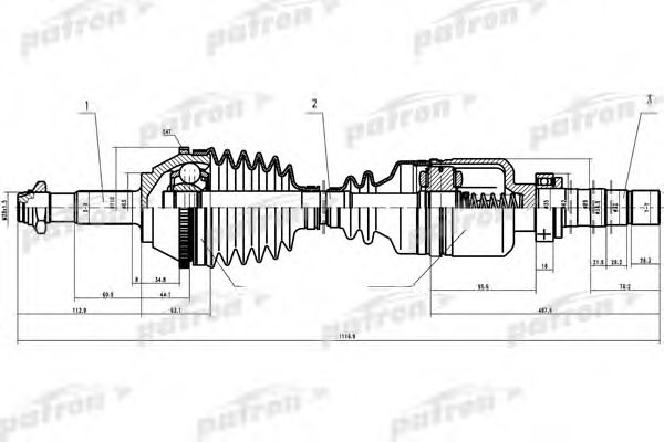 PATRON PDS0087 Сальник полуоси для FIAT DUCATO
