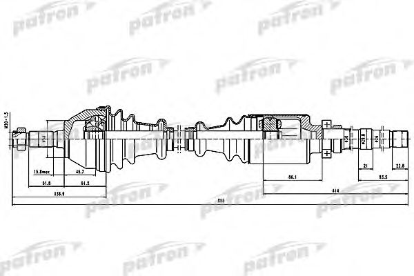 PATRON PDS0101 Сальник полуоси для PEUGEOT 309