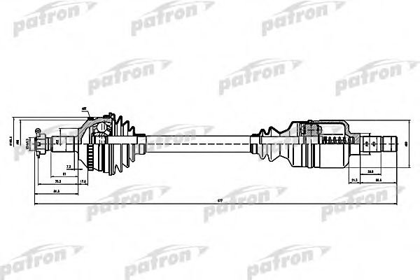 PATRON PDS0144 Сальник полуоси для FIAT