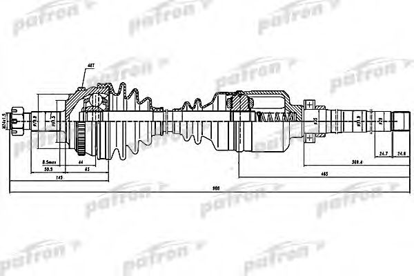 PATRON PDS0145 Сальник полуоси для FIAT