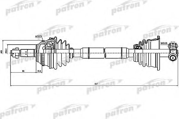 PATRON PDS0299 Сальник полуоси для RENAULT