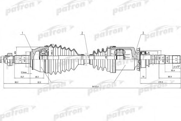 PATRON PDS0636 Сальник полуоси для FIAT