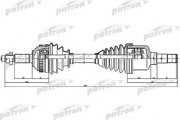 PATRON PDS1257 Сальник полуоси для FORD