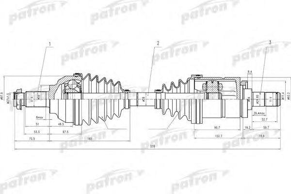 PATRON PDS4620 Сальник полуоси для BMW