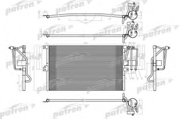 PATRON PRS1040 Радиатор кондиционера для OPEL