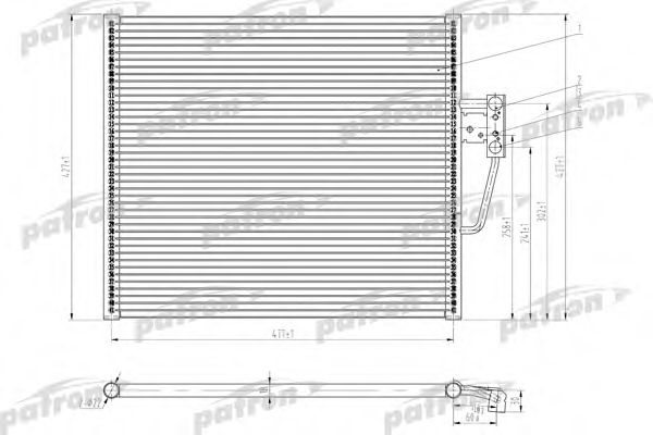 PATRON PRS1054 Радиатор кондиционера для BMW 5