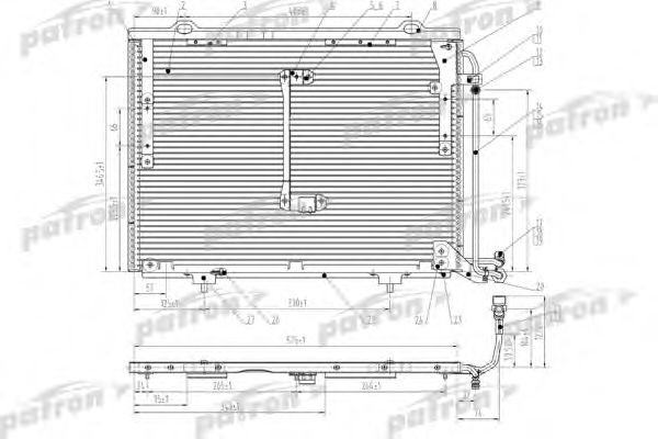 PATRON PRS1057 Радиатор кондиционера для MERCEDES-BENZ