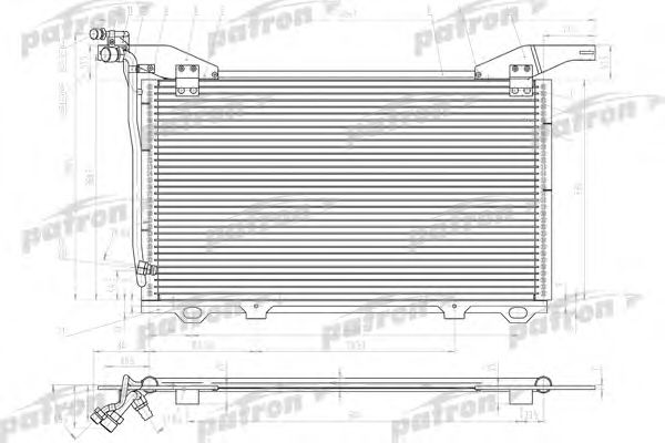 PATRON PRS1098 Радиатор кондиционера для MERCEDES-BENZ