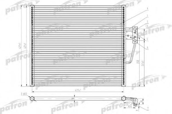 PATRON PRS1124 Радиатор кондиционера для BMW 5
