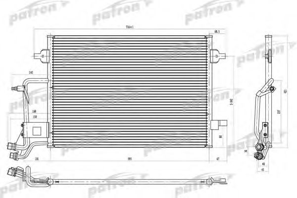 PATRON PRS1142 Радиатор кондиционера PATRON 