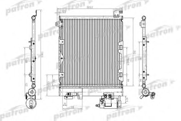 PATRON PRS1179 Радиатор кондиционера для OPEL