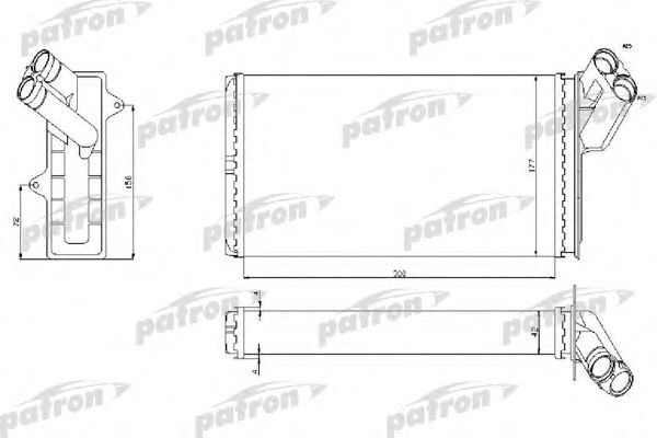 PATRON PRS2020 Радиатор печки для FIAT ULYSSE