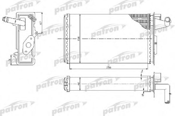PATRON PRS2022 Радиатор печки для FIAT