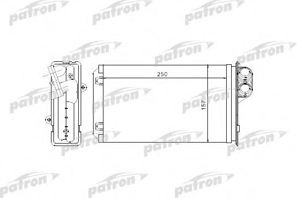 PATRON PRS2056 Радиатор печки для PEUGEOT