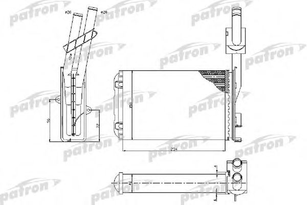 PATRON PRS2067 Радиатор печки для RENAULT