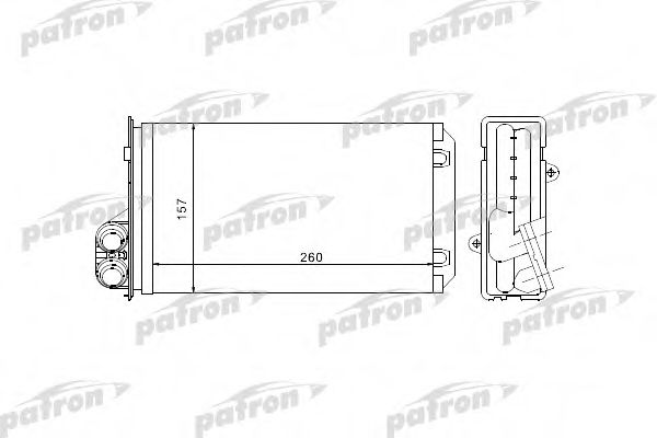 PATRON PRS2069 Радиатор печки для RENAULT