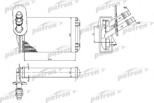 PATRON PRS2074 Радиатор печки для SEAT