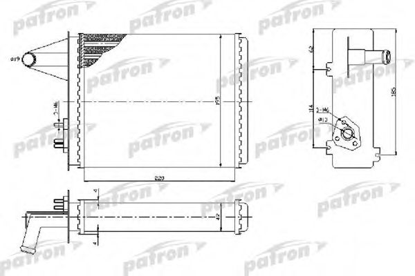PATRON PRS2093 Радиатор печки для FIAT