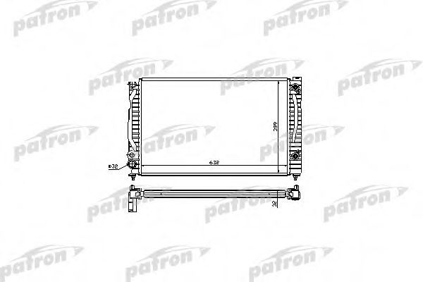 PATRON PRS3018 Радиатор охлаждения двигателя для AUDI A4