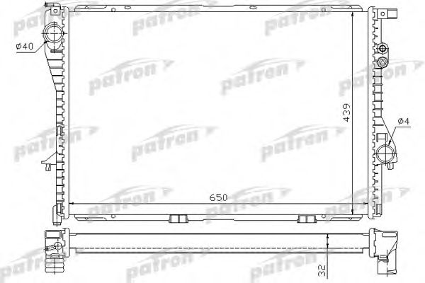 PATRON PRS3388 Радиатор охлаждения двигателя для BMW 7