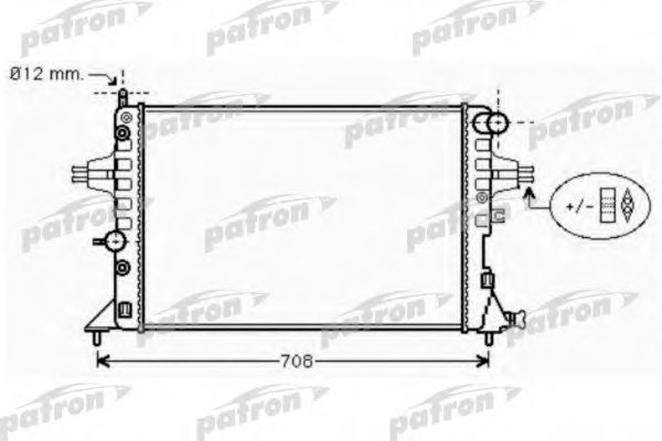 PATRON PRS3573 Радиатор охлаждения двигателя для OPEL ZAFIRA