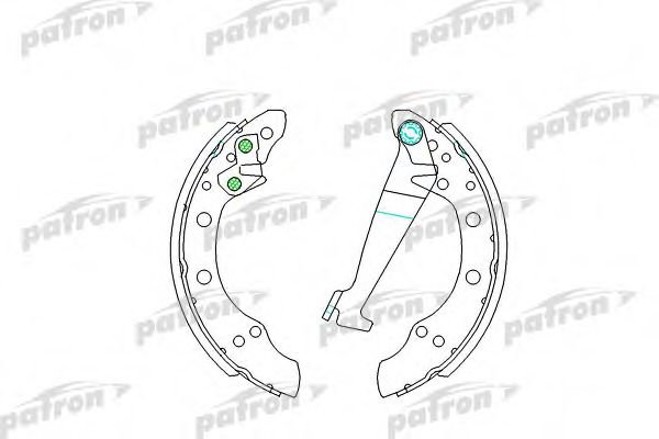 PATRON PSP150 Ремкомплект барабанных колодок для SEAT