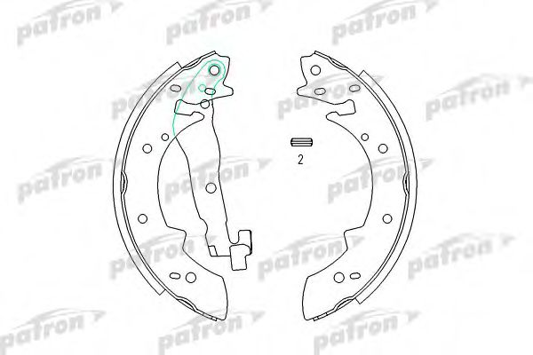 PATRON PSP173 Ремкомплект барабанных колодок для PEUGEOT