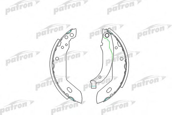 PATRON PSP183 Ремкомплект барабанных колодок для RENAULT