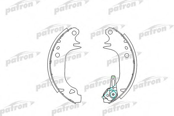 PATRON PSP188 Ремкомплект барабанных колодок для PEUGEOT
