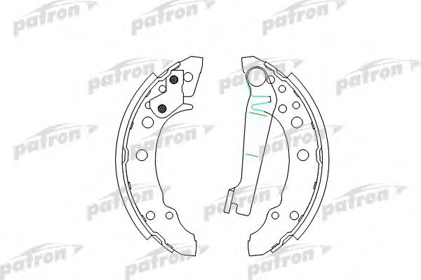 PATRON PSP191 Ремкомплект барабанных колодок для SEAT