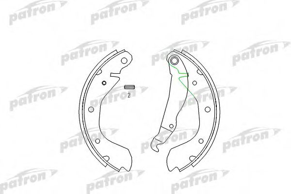 PATRON PSP216 Ремкомплект барабанных колодок PATRON 