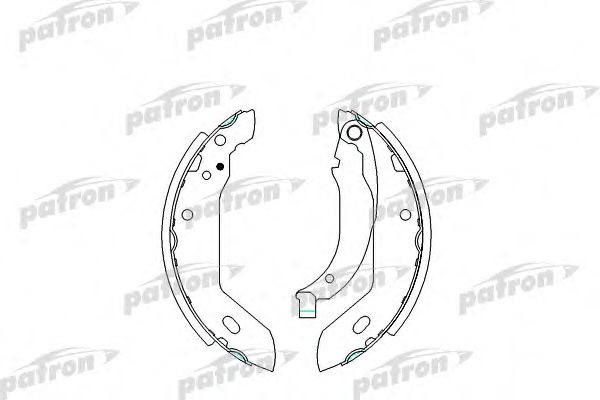 PATRON PSP225 Ремкомплект барабанных колодок для PEUGEOT