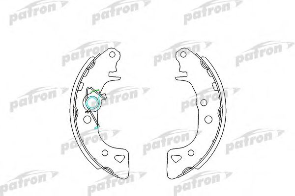 PATRON PSP232 Ремкомплект барабанных колодок для PEUGEOT