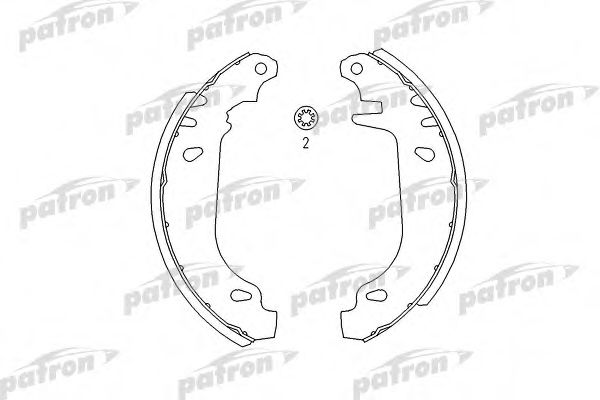 PATRON PSP243 Ремкомплект барабанных колодок для RENAULT EXTRA